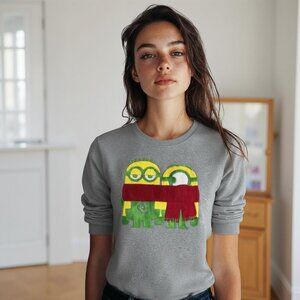 Minion Made Oversized Sweatshirt Unisex Despicable Me Pullover, Small